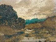 Karl Heffner Sunset over the river Spain oil painting artist